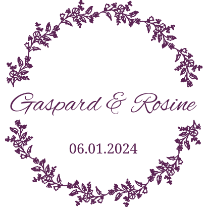 gaspard-et-rosine2 flower ring with gaspard & rosine written within